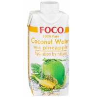 Кокосовая вода с соком ананаса ,без глютена,низкобелковый 330 мл  FOCO
