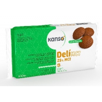 Шоколадное Кето печенье со среднецепочечными жирными кислотами и подсластителями Deli MCT CACAO BISCUITS 100 г Kanco СОДЕРЖИТ ГЛЮТЕН!!!!