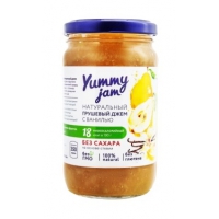 Натуральный грушевый  джем с ванилью без сахара без глютена 350 г Yammy Jam