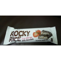 Рисовый батонкич с шоколадом -клубничный 18 гр без глютена Rocky Rice