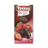 Тёмный шоколад с клубникой  тм TORRAS 75 гр Испания
